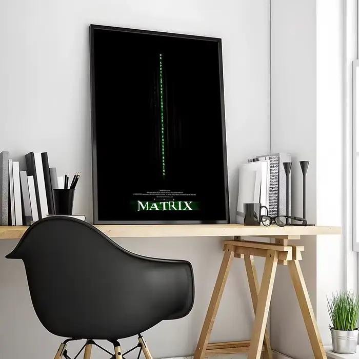 Affiche sur toile de calligraphie du film The M-Matrix: sans plis, imperméable, Durable, décor mural