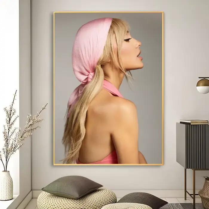 Affiche d'art musical Ariana Grande, papier imprimé rétro, autocollant imperméable de haute qualité,