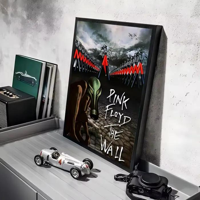 Affiche d'album classique de la populaire groupe Pink Floyd, autocollants décoratifs muraux, impress