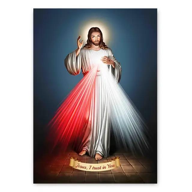 Affiches de dieu chrétien, jésus, berger, Christ, croyance, foi, femme Samaritan, imprimés, peinture