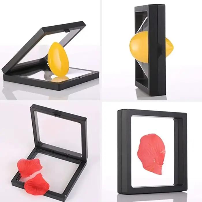 Boîte d'exposition à cadre flottant 3D, 10 pièces, présentoir à bijoux, boîte-cadeau ombre, porte-an
