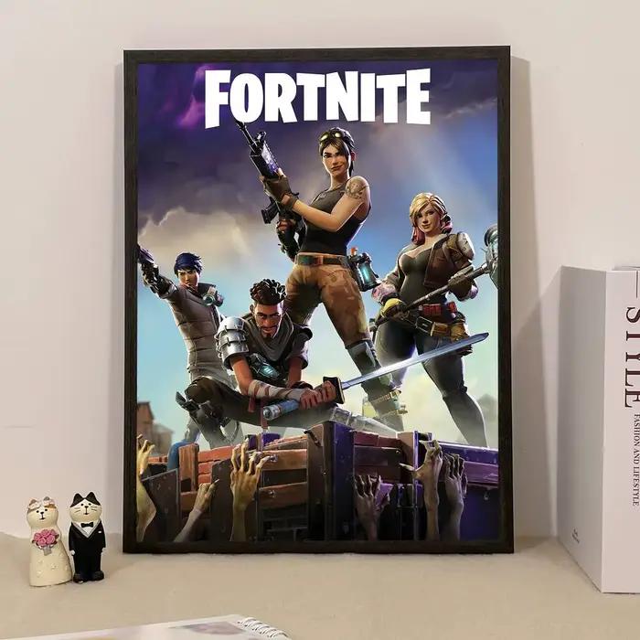 Affiche de jeu F-Fortnite, décoration surprise pour la maison, image murale artistique pour le burea