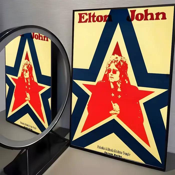 Affiche artistique américaine e-Elton k-John, toile HD, impression esthétique avancée, papier d'impr