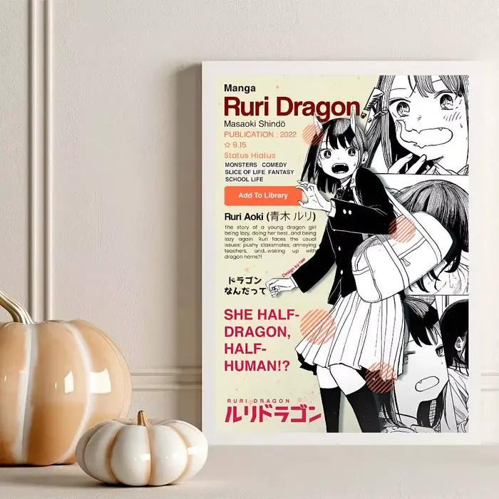 R-Ruri d-dragon affiche murale pour salon chambre mur bureau décoration murale cadeau pour amis sans