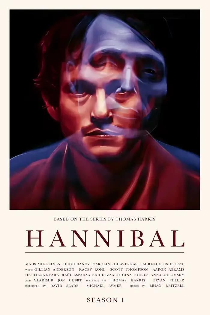 Affiches de la série TV d'horreur Hannibal, tableau d'art mural de film, peinture sur toile imprimée