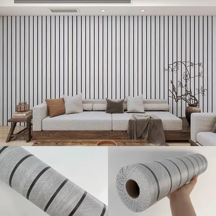 Autocollant mural de séparation de calandre moderne, papier peint auto-adhésif imperméable en PVC po