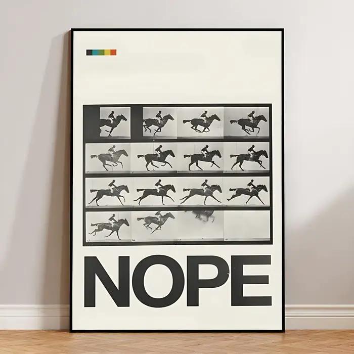 Affiche murale autocollante HD du film N-Nope, imperméable, amovible, ne se décolore pas, pour la dé