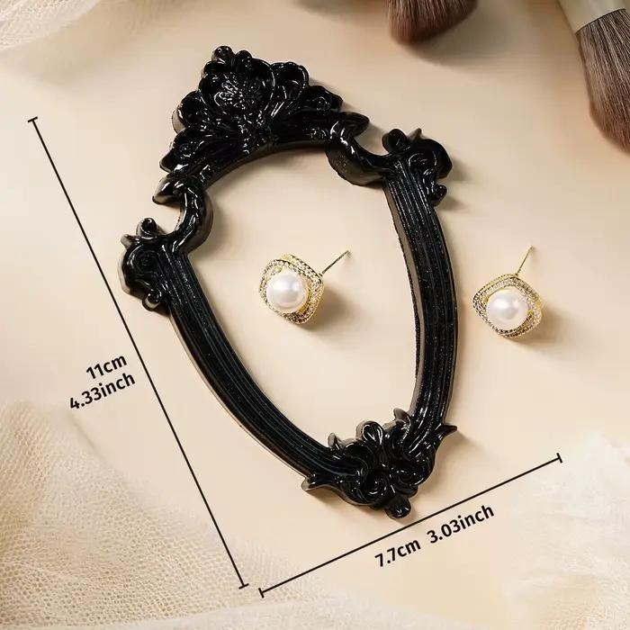 1 pièce, cadre photo en résine de style européen, noir avec bordure dorée, décoration murale DIY, id