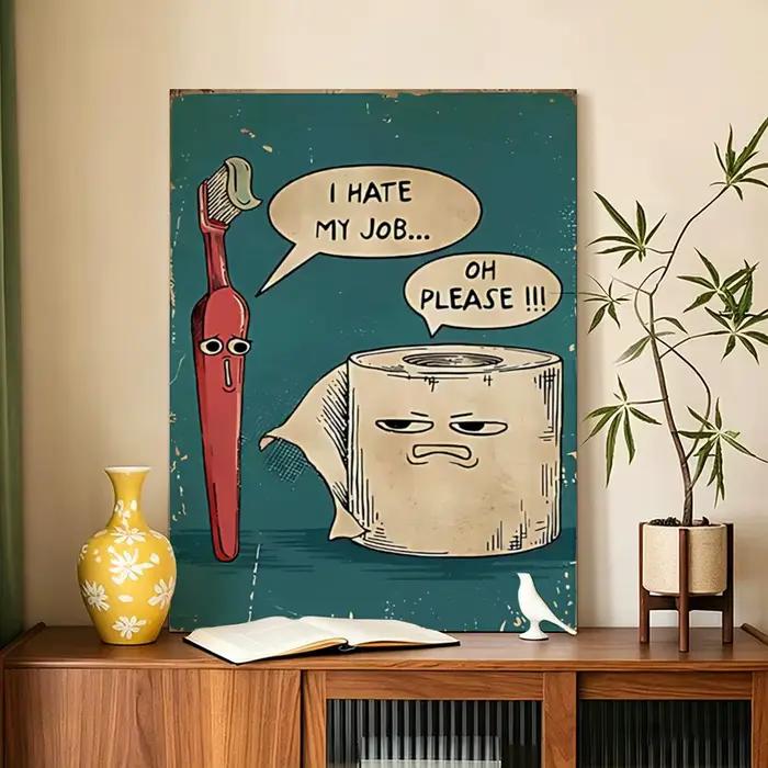 Je déteste mon travail – Peinture, calligraphie, impressions et affiches esthétiques sur toile pour