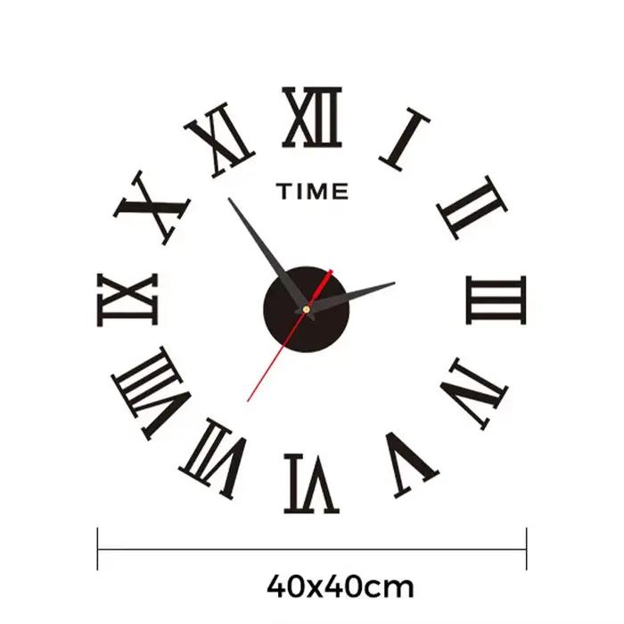 Horloge Murale Numérique 3D en Acrylique, Design de Chiffres Romains, Miroir, Mode, Grande Horloge M