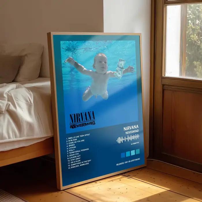 N-Nirvanas affiche Album couverture artistique chansons musique Rap mur papier étanche autocollant p