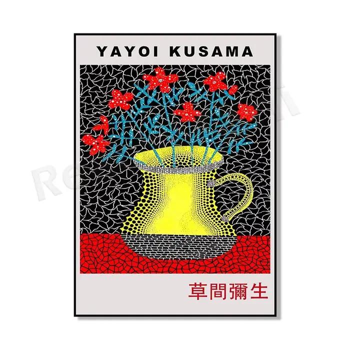 Yayoi Kusama Tears Print, Pumpkin, Fruit Bowl, Canvas 173 Painting, Quadros Wall Art Poster, Living