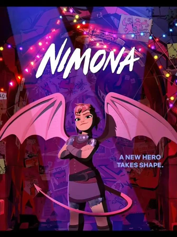 Nimona – affiche de film imprimée, pour chambre d'enfant, salon, décoration de maison, Films de dess