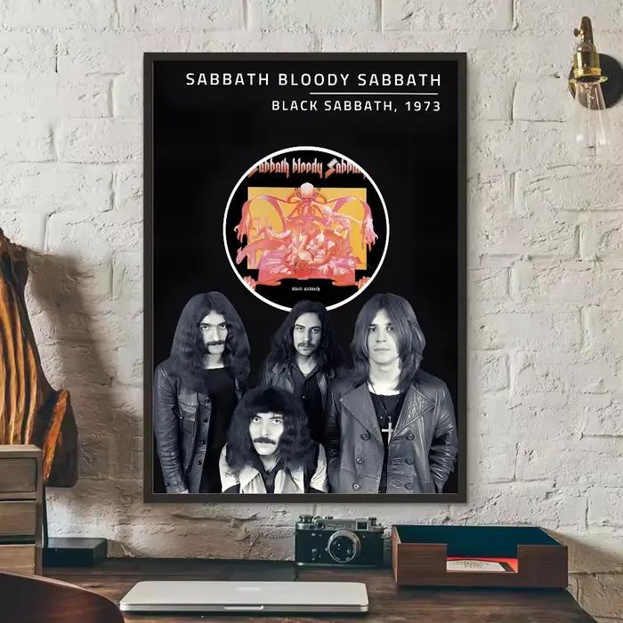 Affiche noire s-sabbath Band Anmie, art HD, mur collant, étanche, pour la maison, salon, chambre à c