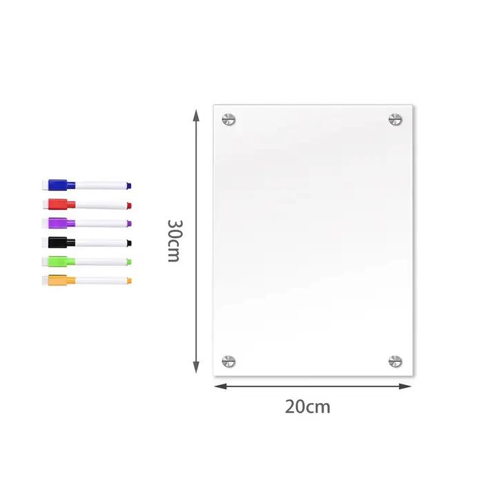 Tableau d'affichage magnétique Transparent en acrylique pour Plan de la semaine, autocollant magnéti