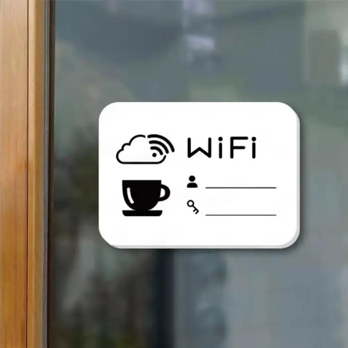 Autocollant de signe WiFi, autocollant de nom et de mot de passe WiFi, autocollant WiFi modifiable,