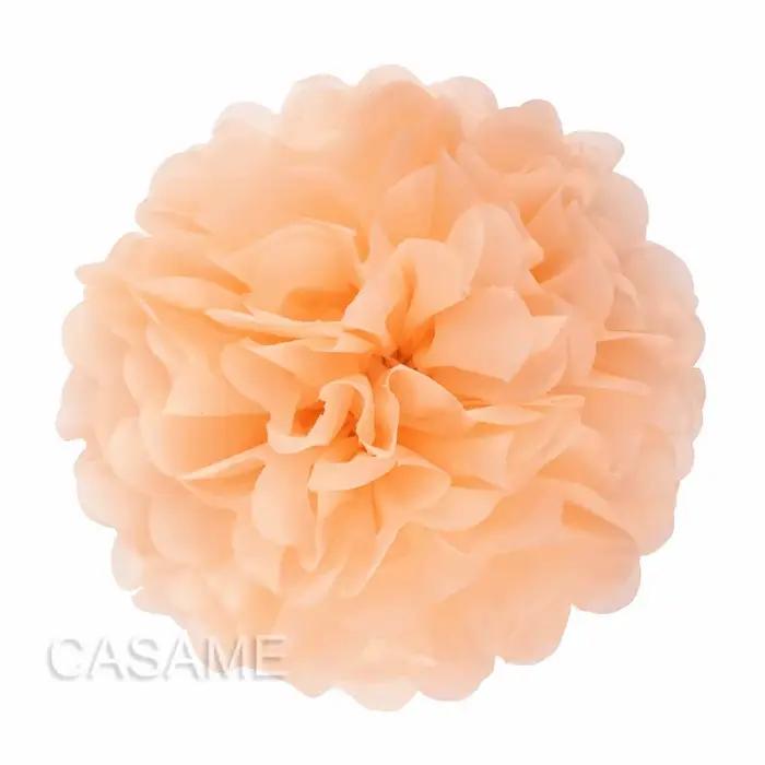 5 pièces 4 6 8 10 12 pouces papier de soie Pom Poms fête de mariage papier pompon fleur pour décorat