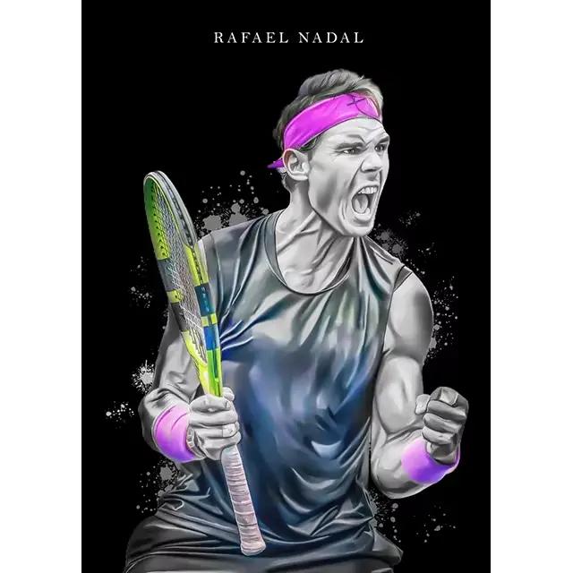 Affiche de tennis du monde pour décoration de chambre, art mural, peinture sur toile, joueur Rafael