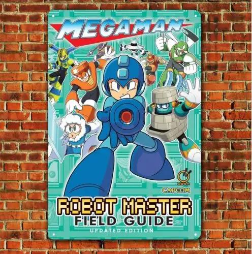 Affiche en métal de jeu vidéo rétro Megaman Robot Master - 20x30 cm