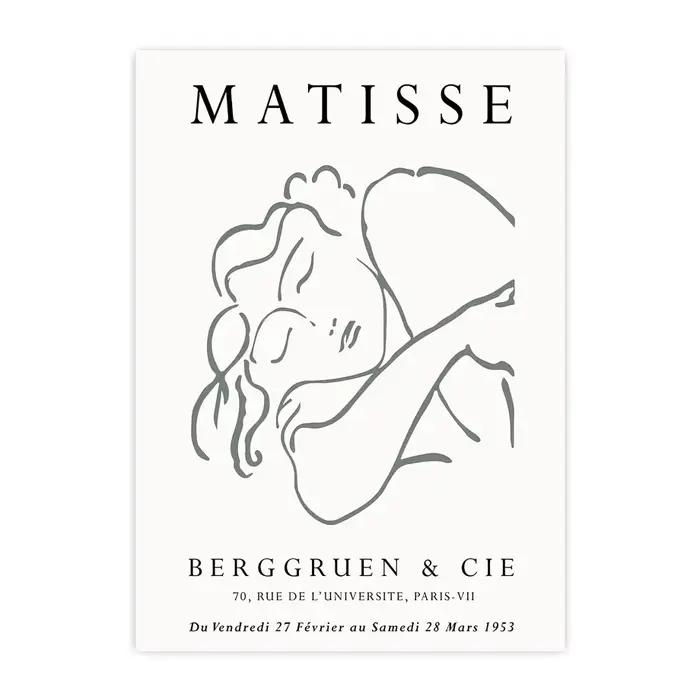 Affiche Murale Abstraite Bauhaus Géométrie Linéaire Matisse, Impression sur Toile, Peinture, Affiche