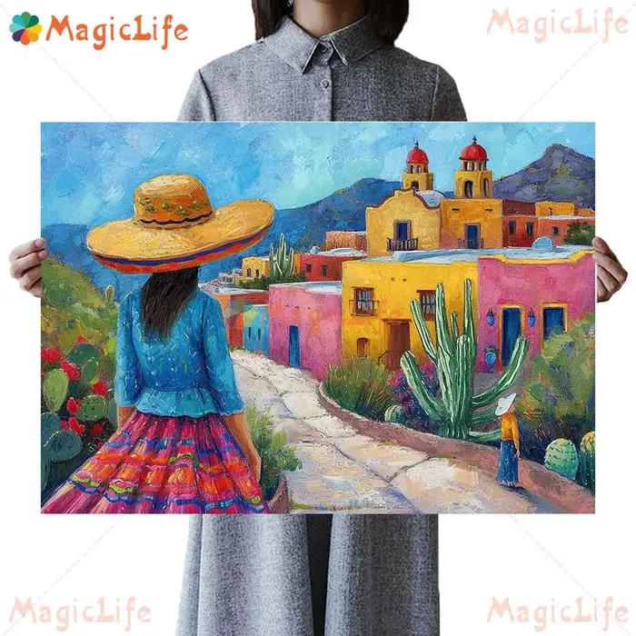 Affiche de marché du mexique imprimée, récolte de fruits, Cinco de Mayo mexicain, images murales pou