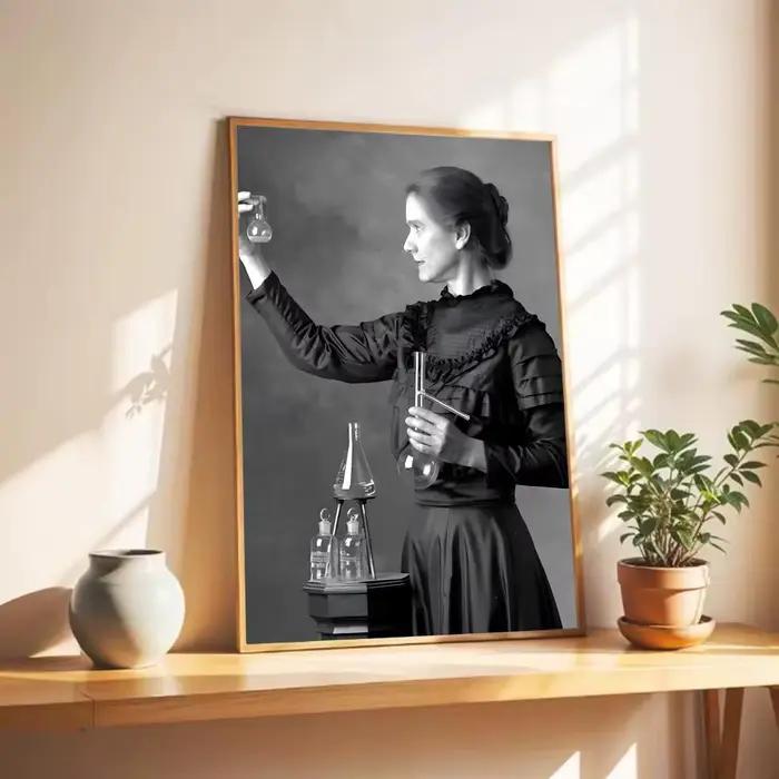 Affiche murale scientifique pionnière de la science, M-Marie Curie, impression artistique, affiche d
