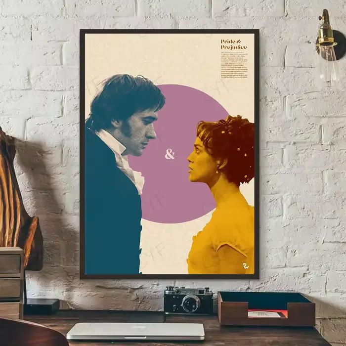 Affiche de préjugés P-Pride & P, art HD, mur collant, imperméable, pour la maison, salon, chambre à