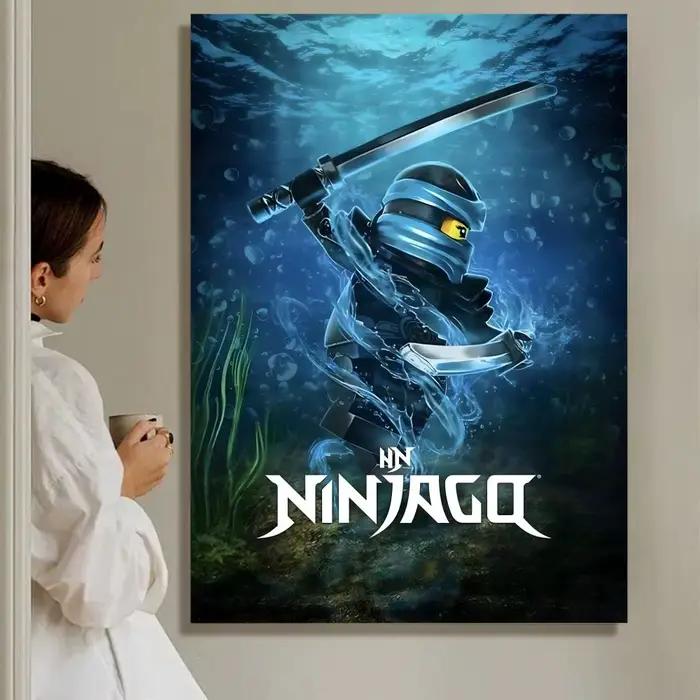 Dessin animé n-ninjago peinture calligraphie HD toile imperméable Art: décoration murale esthétique