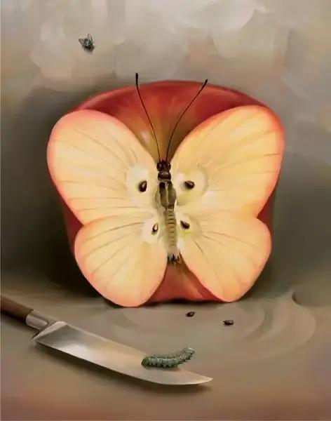 Peinture sur toile abstraite de paysage, série d'exposition Vladimir Kush, surréalisme, décoration m