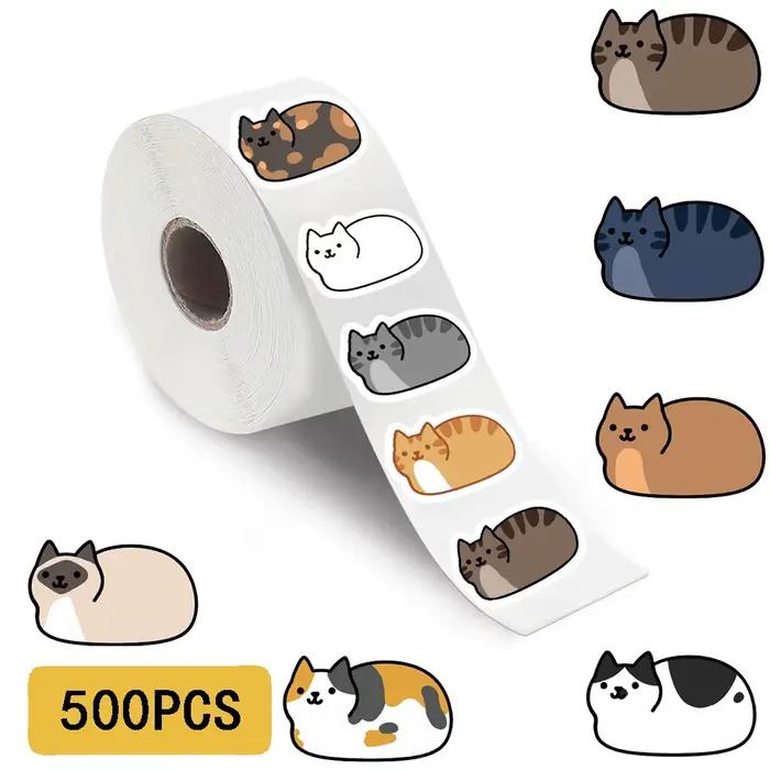 500 pièces Kawaii dessin animé chat Tuo Tuo rouleau autocollants planche à roulettes ordinateur port