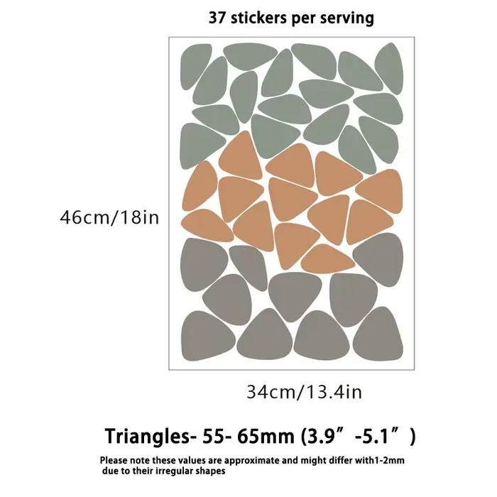 Autocollant mural triangles pour chambre de bébé fille et garçon, décoration murale pour la maison