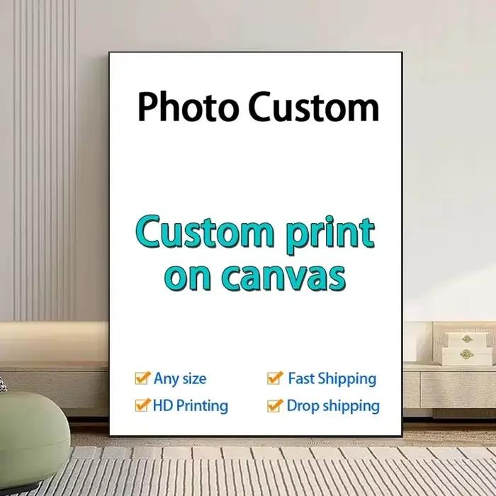 Peinture murale avec votre Photo, décoration pour salon, cadeau personnalisé, affiche personnalisée,