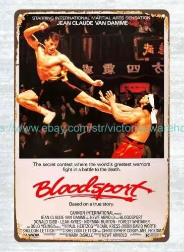 Pub Shop Prints – affiche de film Van Damme Bloodsport 1988, plaque en métal et aluminium