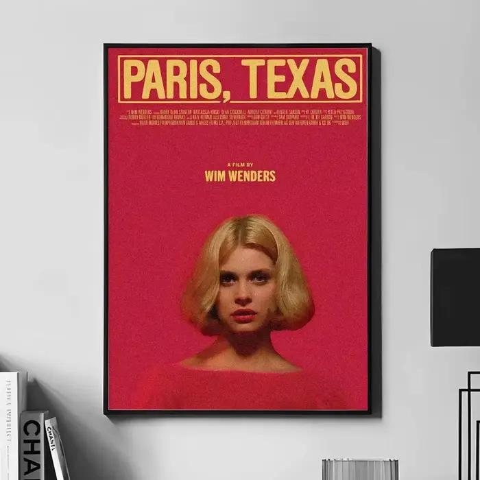 Affiche de film de route classique Paris Texas, Art mural, décoration de maison, peinture sur toile,