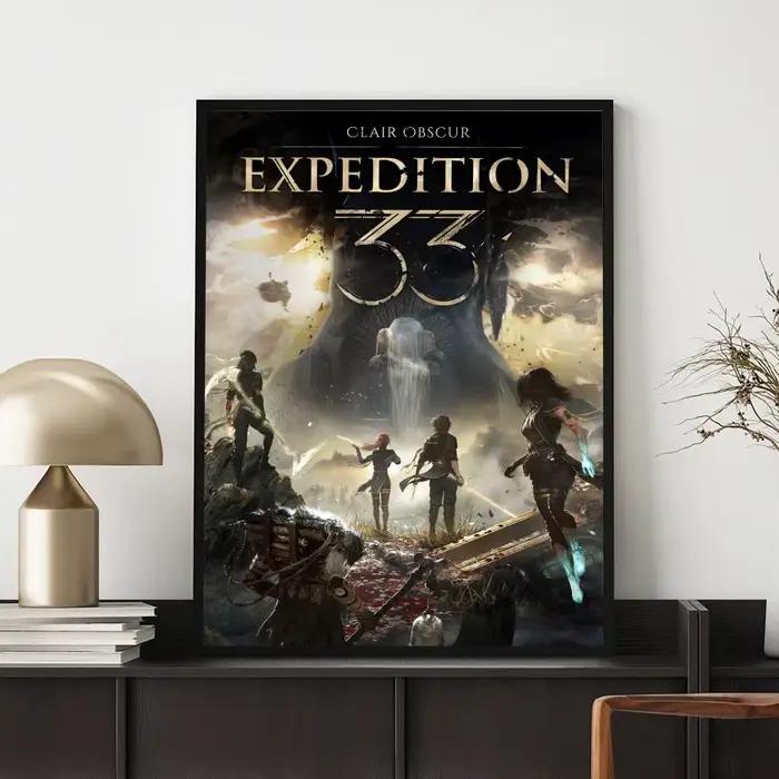 Jeu C-Clair Obscur E-Expedition 33 Affiche HD Décoration murale polyvalente et étanche Auto-adhésive