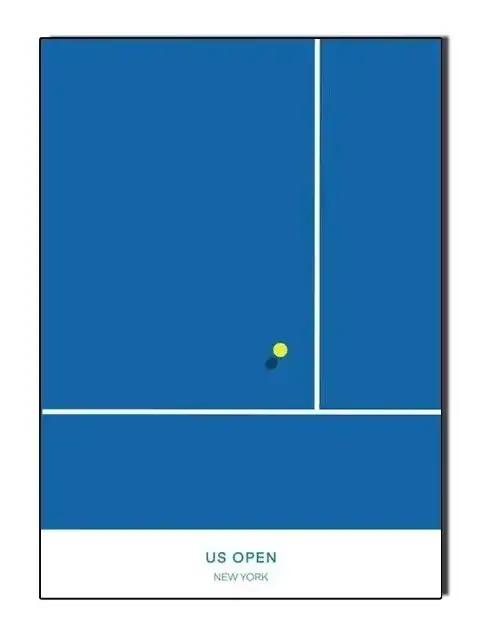 Affiches minimalistes de Tennis Grand Slam, boule de Sport ouverte australienne américaine, peinture