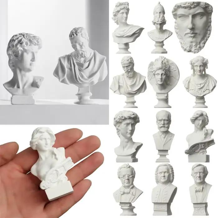 Mini figurine en plâtre pour la décoration intérieure, statue grecque Myenson, sculpture célèbre des