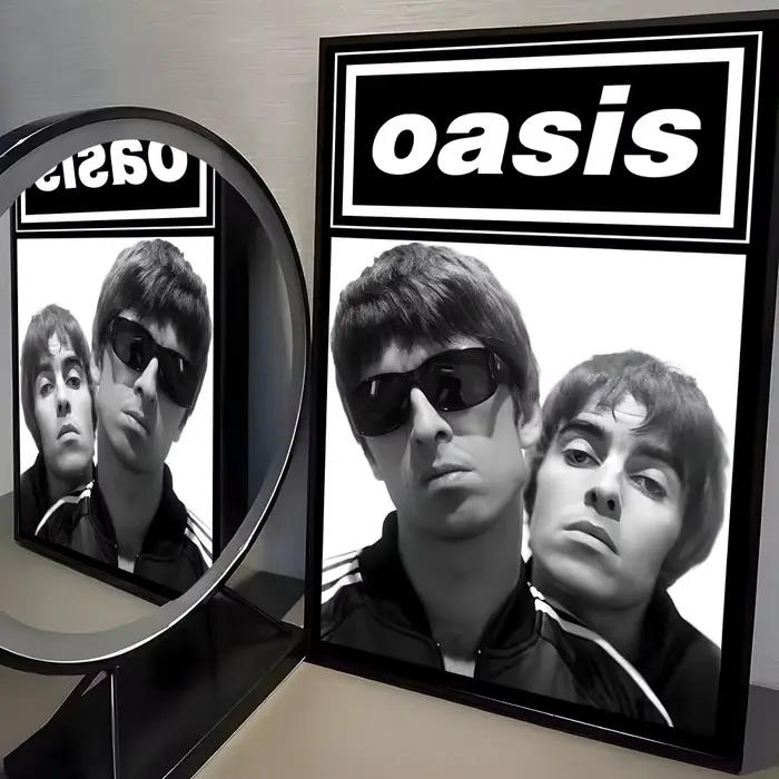 Affiche classique de bande O-Oasis, autocollant parfait, art auto-adhésif conçu pour les espaces de