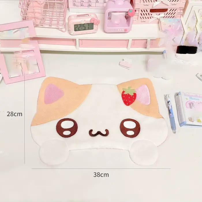 Nouveau tapis de table en tissu épaissi motif chaton japonais, accessoire de pose décoratif pour bur
