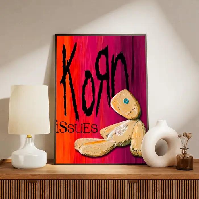 Affiche murale moderne en toile Nu-Metal Band K-Korn, peinture calligraphique, décoration esthétique