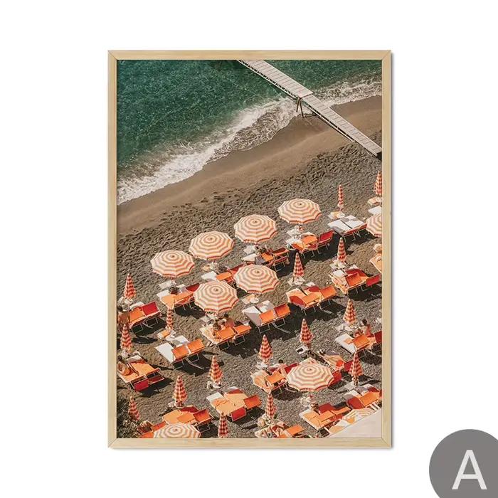 Affiche de la côte d'Amalfi, impression méditerranéenne, affiche d'art imprimée sur toile, peinture