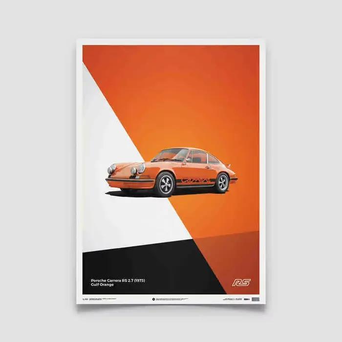 Affiche de course F1 rétro des années 80, voiture de vitesse GTR 911 Mans Hursport Formula Wall Art