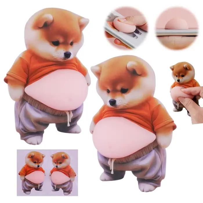 Autocollant de ventre de chat Kawaii 3D, chaton mignon avec tenue Orange sur rose, autocollant à bul