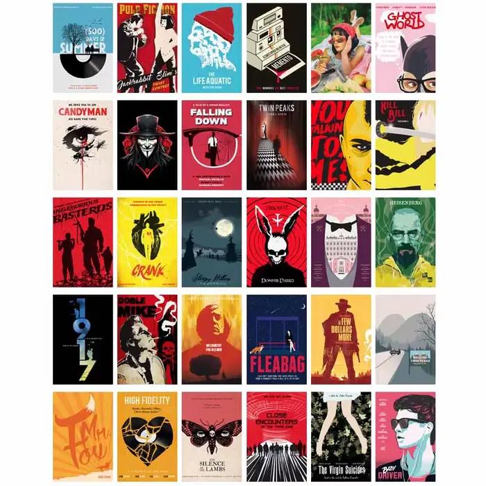 30 cartes postales sur le thème des films classiques, kit de collage mural, affiches pour décoration
