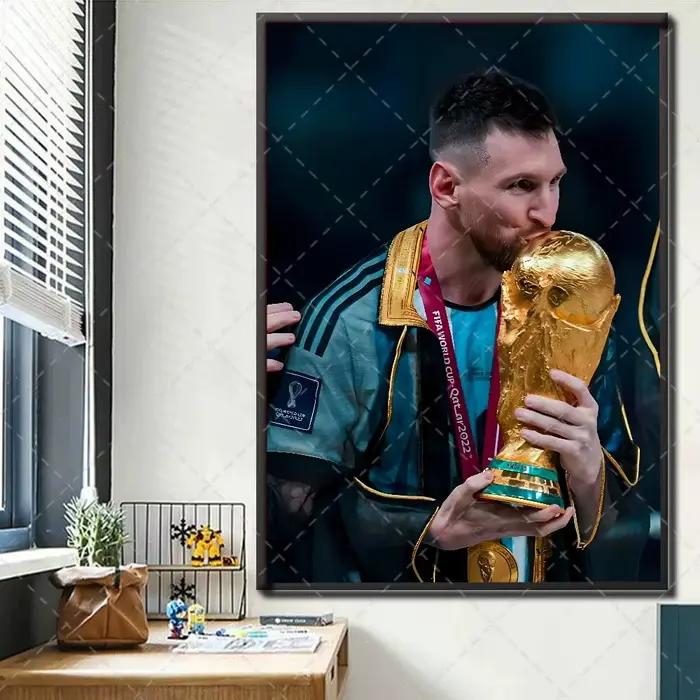 Affiche sportive Star Sports-Lionel-Messi, affiche et impressions sur le thème du football, images d