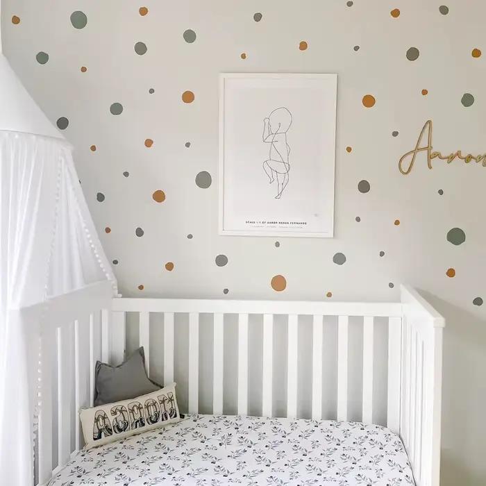 Autocollants muraux Boho à pois colorés pour enfants, sparadrap muraux amovibles pour pépinière, aff