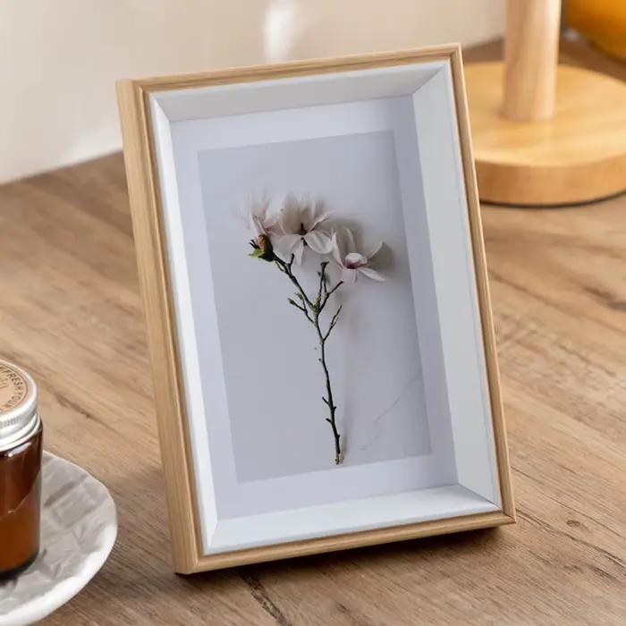 Cadre photo en bois pour mur, support de cadre photo en bois pour gérer le décor photo, cadeau commé