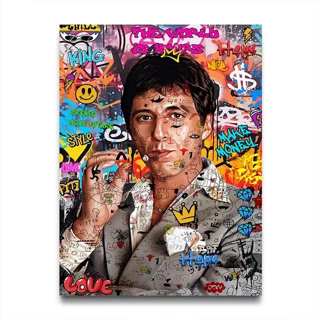 Art Graffiti Gangster des années 80, impression d'art mural Pop de drame du crime urbain, peinture s