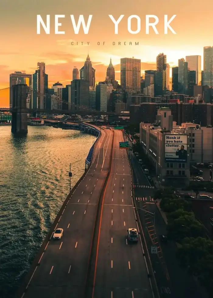 Peinture sur toile de la ville de New York, Architecture de la métropole moderne, Impression d'art R