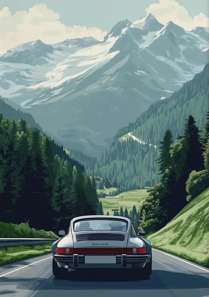 Peinture murale décorative pour la maison, salon, affiche classique 911 Alpine Drive, impression de